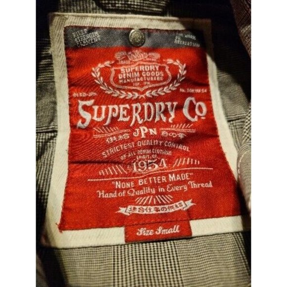 VVGC - as good as NEW, Crisp Superdry Mens Checked Shirt size S - 18inch pit-pit - Picture 9 of 9